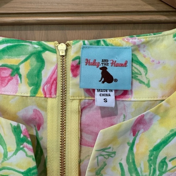 Haley and the Hound Floral Scalloped Ruffle Cap Sleeveless Dress / small - Picture 3 of 15